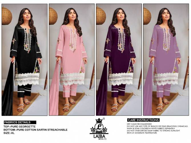 Laiba Am 113 Georgette Fancy Ethnic Wear Ready Made Collection